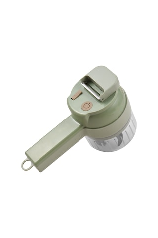 Sebze Doğrayıcı 4'ü 1 Arada El Elektrikli Gıda Doğrayıcı Yeşil Yeşil