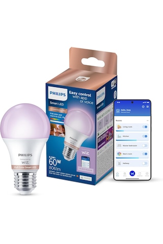 Philips Smart Lighting Led Ampul A60 E27 60w Eşdeğer Rgb - Google Home, Alexa, Homekit Ve Matter Uyumlu Diğer