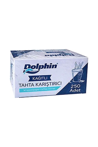Dolphin Kağıtlı Tahta Karıştırıcı 250li Natürel
