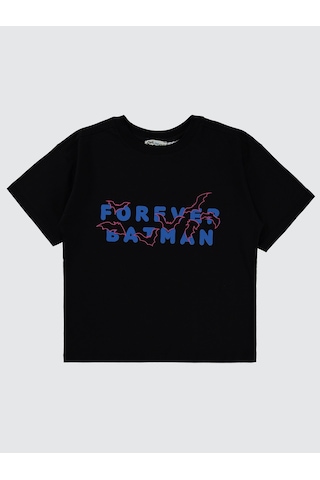 Batman Erkek Çocuk Tişört 6-9 Yaş Siyah