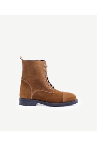 Yargıcı İnce Tabanlı Deri Bağcıklı Bot 25kkay4022x 057 Kahverengi