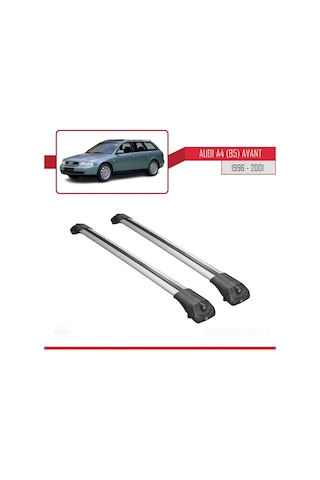 Audi A4 B5 Avant 1996-2001 Arası İle Uyumlu Ace-1 Ara Atkı Tavan Barı Gri