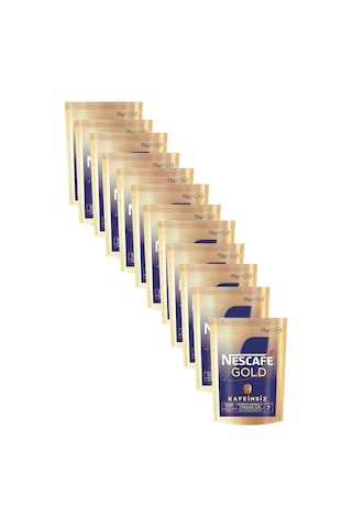 Nescafe Gold Decaf Kafeinsiz Çözünebilir Kahve 12 x 70 G