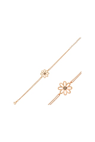 Gümüş Rose Çiçek Bileklik Gümüş - Rose
