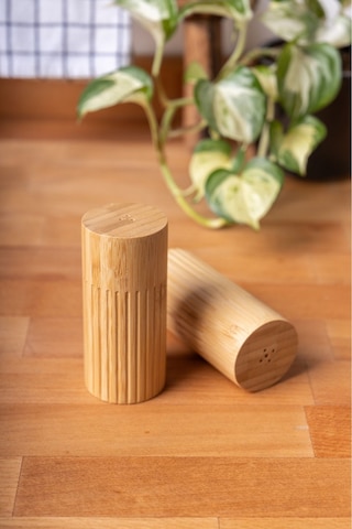 Finehome Voli Bambu Tuzluk Biberlik Kahverengi