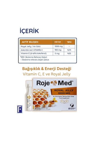 Royal Jelly 1000 Mg Arı Sütü Fresh Vitamin C & E 10 Shot 3'lü Avantaj Paketi