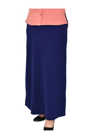 Kadın Uzun Lastikli Kalem Etek Bgl-st04727 Lacivert