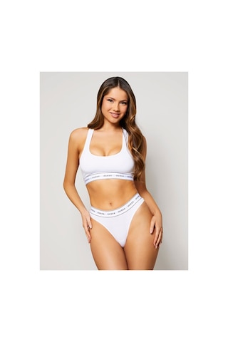 Guess Carrie Kadın Modal Karışımlı Tanga Külot Beyaz