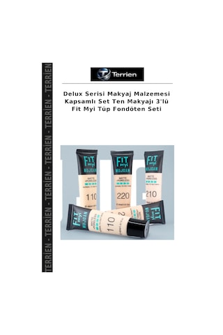 Delux Serisi Makyaj Malzemesi Kapsamlı Set Ten Makyajı 3'lü Fit Myi Tüp Fondöten Seti