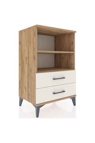 Hyperion Komodin 2 Raflı 2 Çekmeceli 60x44x96 Çam-aytaşı Çam