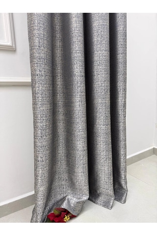 Nivemeshome Nevra V-5209 Gri 1/3 Sık Pileli Fon Perde Apm Gri