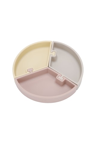 Jianfan Bölmeli Silikon Mama Tabağı Ve Birleşmeli Kase Bebek Beslenme Seti Pembe Kayısı Sarı Sanpin Diğer