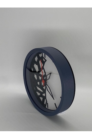 Modern Sanat Dokunuşuyla Parçalanan Zaman Duvar Saati Beyaz Zemin Ve Koyu Gri Kasa Siyah