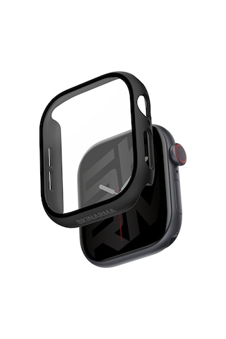 Watch 10 46mm Uyumlu Skinarma Gado Sert Silikon Kasa Ve Ekran Koruyucu Siyah