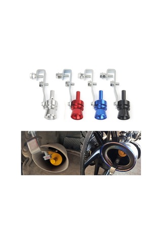 Youmex Alüminyum Turbo Sesli İsviçre, S Boy 10.2x1.8cm , Siyah - Araç/motosiklet Ekzos Borusu Uyumlu, Yüksek Ses, Kolay Kurulum