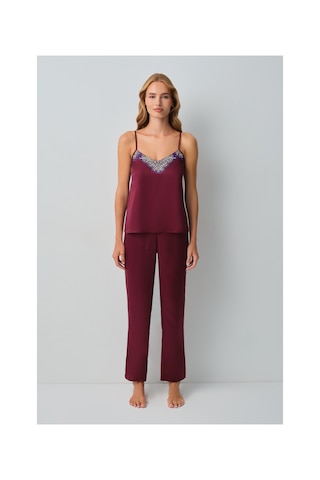 Suwen Harper Atlet Pantolon Pijama Takımı Wsh10510300020 Bordo