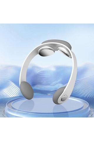 Butu Servikal Omurga Masajı Tens Mikro Akım Darbeli Askılı Boyun Masaj Cihazı Beyaz