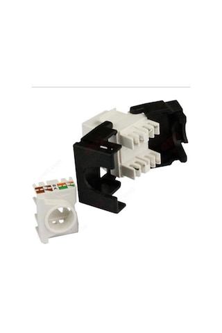 CAT6 UTP Keystone Jack 180 Derece (10'lu Paket)