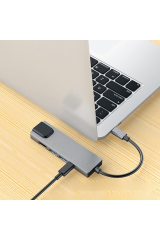 Lemestar "5'li Usb C Hub: 4k Hdmı, Hızlı Şarj, Ethernet Ve Usb Portları İle Tüm İhtiyaçlarınız İçin "