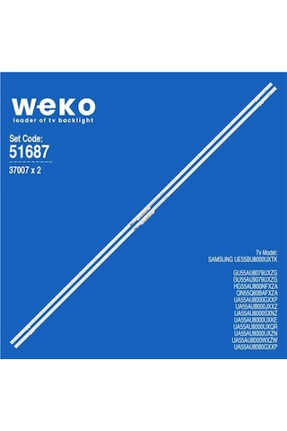 Samsung Uyumlu Un55tu8500 55'' 2 Adet Tv Led Bar Seri 2 Tvnizin İçindeki Led Barla Aynısı Olduğunu Görmeden Almayınız. Led Bar Ürünlerinde Paket Açıldığında İade Kabul Edilmemektedir.