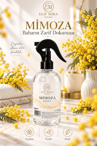 Oda Kokusu Sprey Mimoza Kalıcı Oda Parfümü 500 Ml