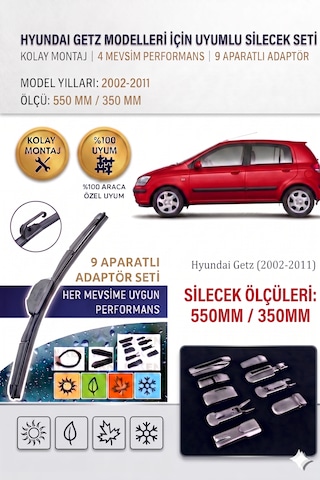 Hyundai Getz Ön Cam Silecek Takımı 2002-2011
