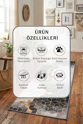 Suerto Kahve Yıkanabilir Yolluk