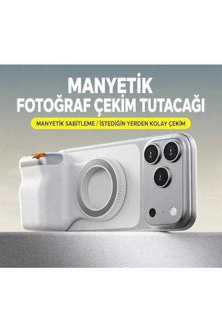 Manyetik Magsafe İle Uyumlu Premium Edition Kamera Stabilizatörü, 10m Uzaktan Kumanda, Çift Taraflı Magnet, Selfie Çekimi, Bluetooth Bağlantı, Zoom Kontrol Özellikli Zr1222