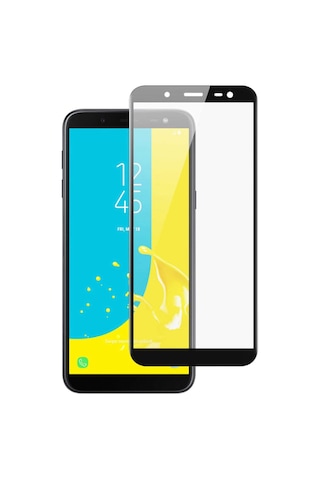 CaseWorld Samsung Uyumlu Galaxy J6 Tam Kaplayan Temperli Ekran Koruyucu Cam