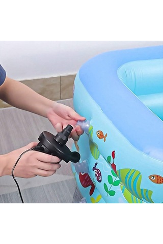 Tenfowee Ev Ve Araç Kullanıma Uygun 110-240v Elektrikli Hava Pompa, 3 Adaptörlü Infla/defla Fonksiyonu, Havlu Yatağı-halka Topu Havalandırma, 50w Güç, 198b Avrupa Standartı Renkli Kutuda