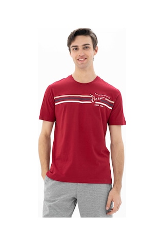 Arma Erkek Büyük Beden Bisiklet Yaka Tişört Y25344869901 Bordo