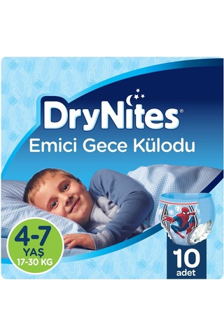 Drynites Emici Gece Külot Bez Erkek 4-7yaş 17-30kg Small 120 Adet S 12'li