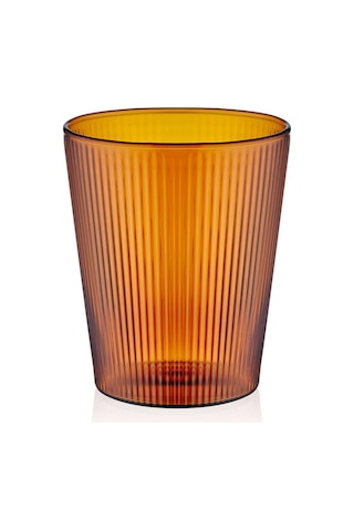 The Mia Striped Borosilikat Cam Bardak Amber 400 Ml