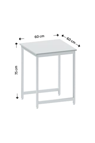 Balkon Bahçe Mutfak 3' Lü Bistro Set Masa Sandalye Takımı Beyaz