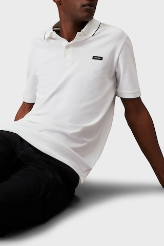 Calvin Klein Erkek Polo Yaka T Shirt K10k112751 Yaf Beyaz Beyaz