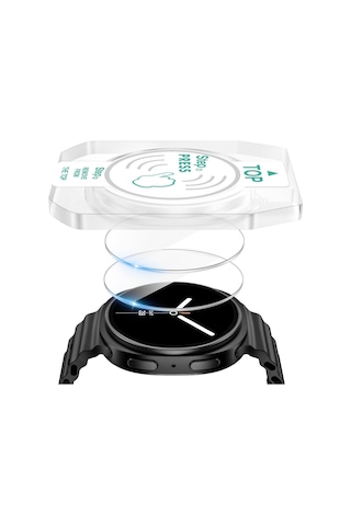 Samsung Galaxy Uyumlu Watch 8 44mm Kolay Uygulama Aparatlı Cam Ekran Koruyucu