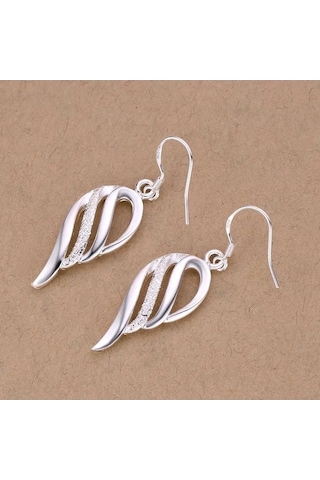 Flybuy 925 Ayar Gümüş Kalp Küpe - Zarif Kız/arkadaşı İçin - Ta Ae177, 1.50 Cm Gümüş