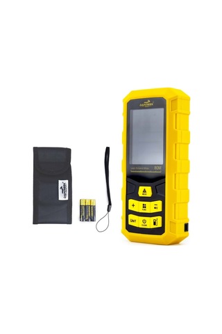 Dawrek H02 Lazer Mesafe Ölçer 80 Metre Dijital Hassas Ölçüm Cihazı Çok Fonksiyonlu Sarı