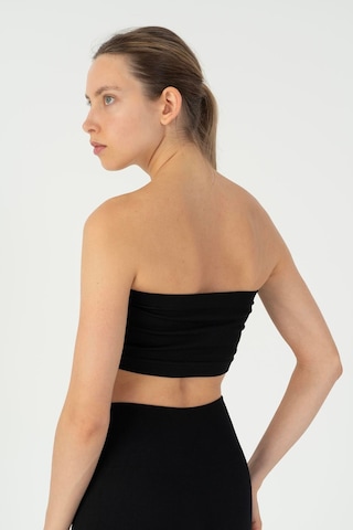 Maraton Slimfit Kadın Askısız Siyah- Bra Siyah-