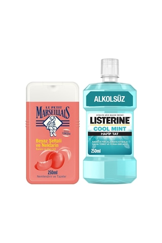 Le Petit Marseillais Şeftali ve Nektarin Duş Jeli 250 ML + Listerine Cool Mint 250 ML