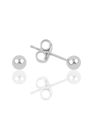 Gümüş 4 Mm Gümüş Top Küpe Gümüş 4 Mm Gümüş Top Küpe
