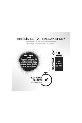 Polisan Parlak Vernik Sprey Boya 400 ML