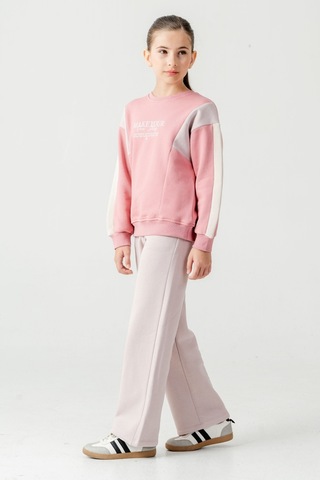 Kız Çocuk Make Your Baskılı 3 İplik Kalın Kışlık Eşofman Takımı Ak4227 Pembe