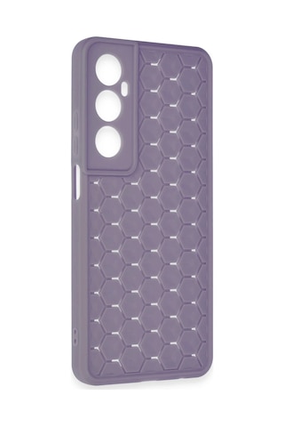 Newface - 939 - Realme C65 Kılıf Petek Silikon Kapak - Csmo-tex - - Lila LİLA