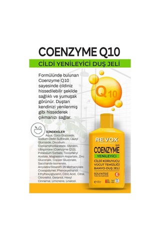 Revox Coenzyme Q10 Cildi Yenileyici Sülfatsız Banyo Ve Duş Jeli 400 ML