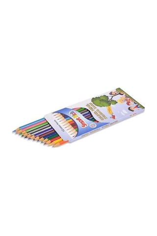 Kids/ 12 Li Uzun Kuru Boya Çok Renkli