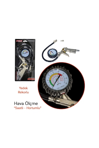 Carub Lastik Hava Ölçme Saatli Hortumlu 2 Rekorlu Br2450321
