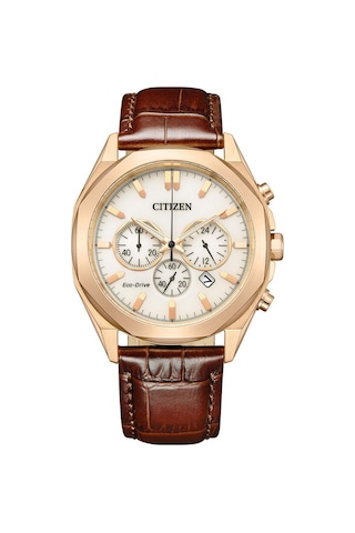Citizen Ca4593-15a Eco Drive Deri Kordonlu Kahverengi Erkek Kol Saati