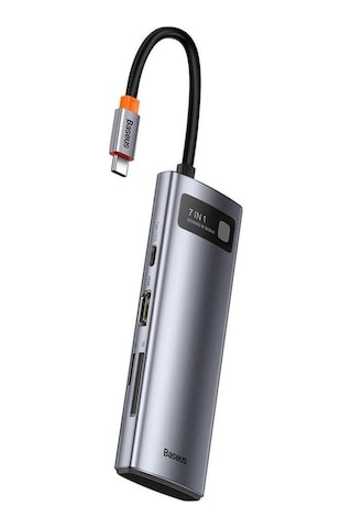 Novahub Metal Gleam 7 In 1 Multifonksiyonel Hub Dock Station, Gümüş Parıltılı