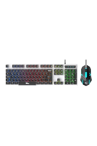 Mkey MK-111 LED Kablolu Oyuncu Klavye Mouse Set